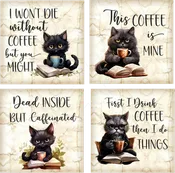 Cat Coffee Fan - Square Sublimation Sheet