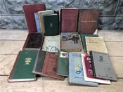 1861-1938 Book Lot, History Language Songbooks Tool Catalog Fiction Poetry B