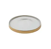6" Gilded Glass Coaster Plate for Medium Round Botanical Candles