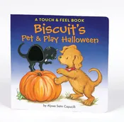 A Halloween Touch & Feel Book for Kids | Board Book | Juvenile Fiction/Animals / Dogs

The small yellow puppy celebrates another fun holiday in this Halloween board book. Young readers can follow along with Biscuit and his friends as they trick-or-tr