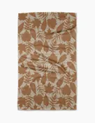 Autumnal Leaves Gold Tea Towel