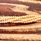 1-03-29334 - Czech Fire Polish Beads, Pastel Orange, 3mm | Strand