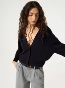 Black cotton cardigan