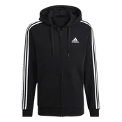 Adidas Essentials Fleece 3 Stripe Full Zip Hoodie