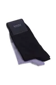 2-Pack Navy and Gray Cotton Crew Socks