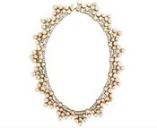 10.00ct Natural Diamonds & Akoya Pearls 18kt Necklace Opera Riviera Deco 12645