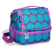 Double Decker Lunch Box - Big Dots Aqua