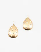 Gold and Pearl Teardrop Earrings