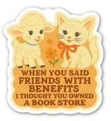 Friends With Benefits Bookstore Joke Sticker