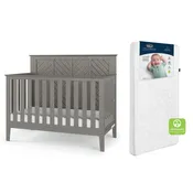 Atwood 2-Piece Crib and DreamWeave Set, Lunar Grey