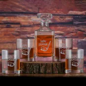 "Lets Par Tee" Golf, Decanter & Glasses (Set of 5)