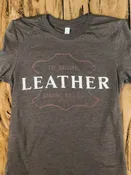 DG LeatherCraft “Leather” Graphic T-Shirt -Brown