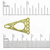 28mm x 18mm 5-to-1 Stamped Chandelier Ear Wire - Made of Brass - Sold Individually - EW110