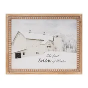 First Snow Framed Print 18"L x 14"H Wood/MDF