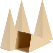14" Pyramid Square Shaped Paper Mache Cone