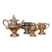 1920s Set of 4 Silverplate Serving Pieces