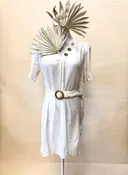 Belted Puff Sleeve Dress
