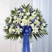 Blue & White Standing Basket