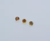 3.5mm Platinum Orange Round Brilliant 3 Stone Suite