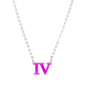Acrylic Roman Numeral Necklace (WS)