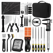 76 Piece Premium 3D Printer Tool, Finishing & Cleaning Kit with Storage Case