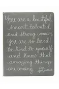 Inspiring Quotation Vegan Leather Journal