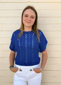 Z Supply Ballast Crochet Top - Nautical