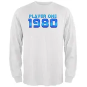 1980 Player One Birthday Mens Long Sleeve T Shirt