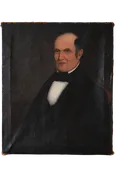 19th c. Oil on Canvas, Seated Male Portrait