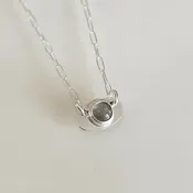 Silver & Labradorite Necklace