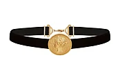 18K Gold Medallion Velvet Choker