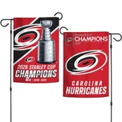 Carolina Hurricanes 2026 Stanley Cup Champions 12.5x18 2-Sided 2-Time Champions Garden Flag