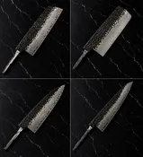 76 Layer Japanese Damascus Knife Blanks - Set of 4