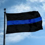 Printed Thin Blue Line Flag (3 ft x 5 ft)