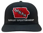 Iowa IHSAA Black Surge Fitted 4-stitch Umpire Plate Cap