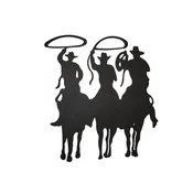 11" TRES HOMBRES WITH LASSOS - BLACK