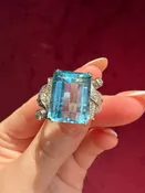 Aquamarine Cocktail Ring