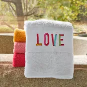 Abyss Amore Embroidered Bath Towels - Viva Magenta (579)