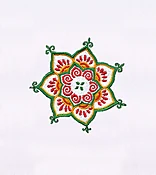 Imaginatively Detailed Flowers Embroidery Design | Floral Mandala Pattern