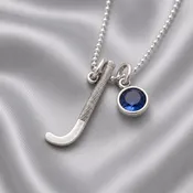 Field Hockey Birthstone Necklace