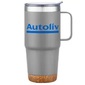 24oz. SS Travel Mug with Cork Base and Handle