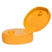 38-400 Yellow Hinge Closure .250 Dispensing Hole - No Liner