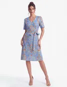 Bianca 'Venetian Affair' A-Line Tie Mini Dress