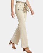Jeans w/ Multicolor Scarf Belt