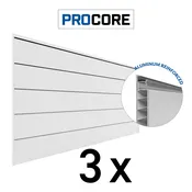 4 ft. x 8 ft. XL PROCORE Slatwall – 3 Pack 96 sq ft