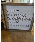 A FEW NICE WORDS
