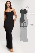Basic Built-In Shapewear Sleeveless Maxi Dress