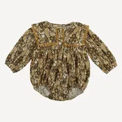long sleeve square collar bubble | taffy foliage | bamboo