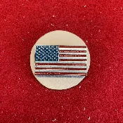 American Flag Concho -Silver Plate 3/4″ x 1-1/4″