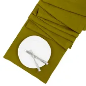 Aloe Green Hand-Dyed Linen Table Runner
